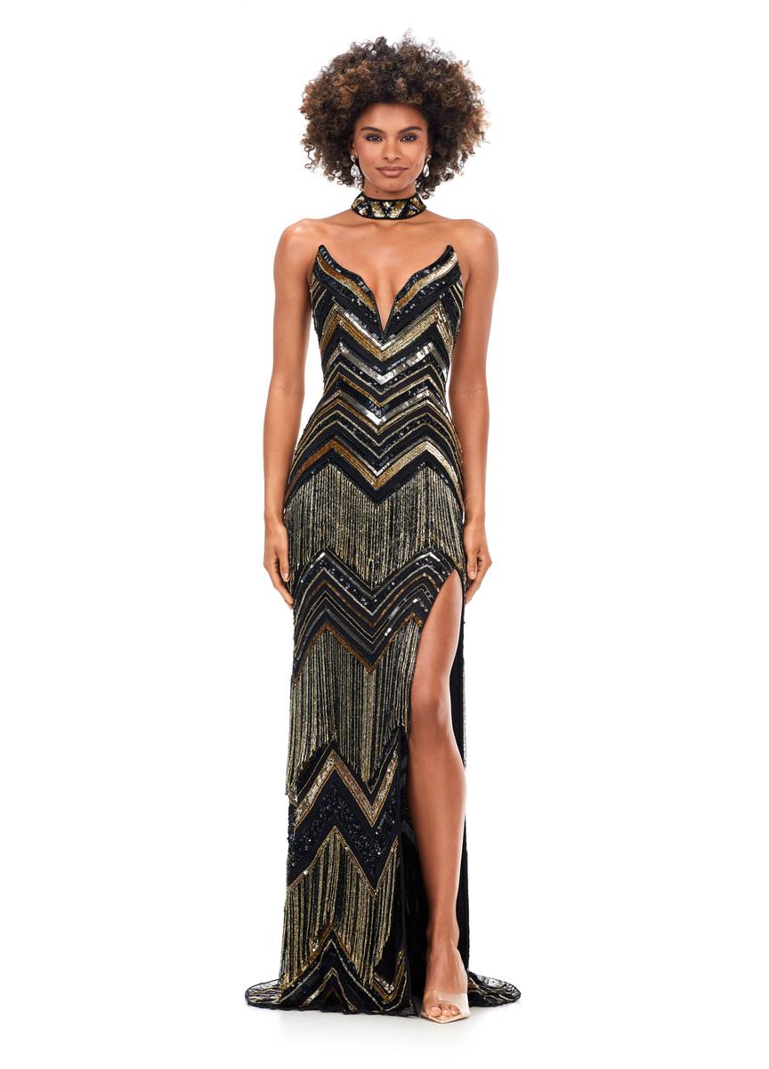 ASHLEYlauren 11259 – Gold/Black