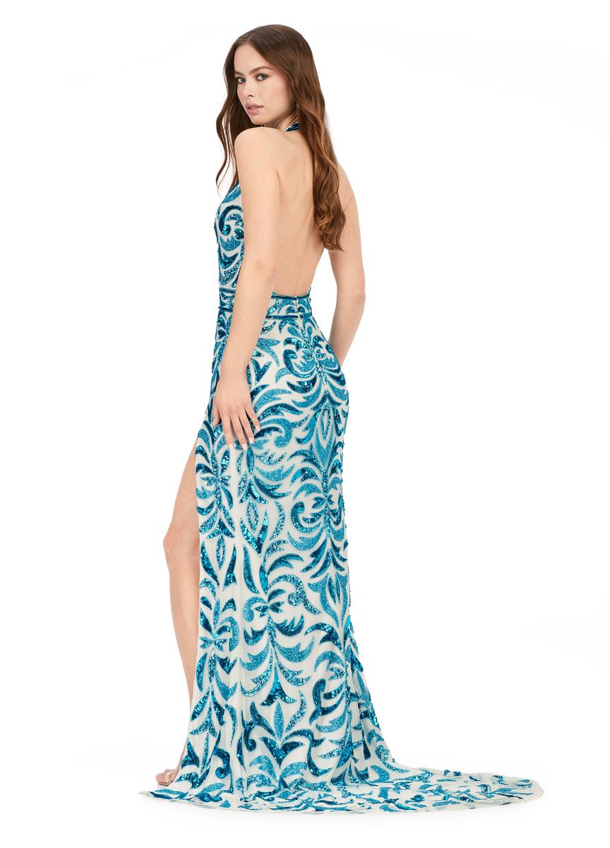 ASHLEYlauren 11283 – Turquoise/Ivory