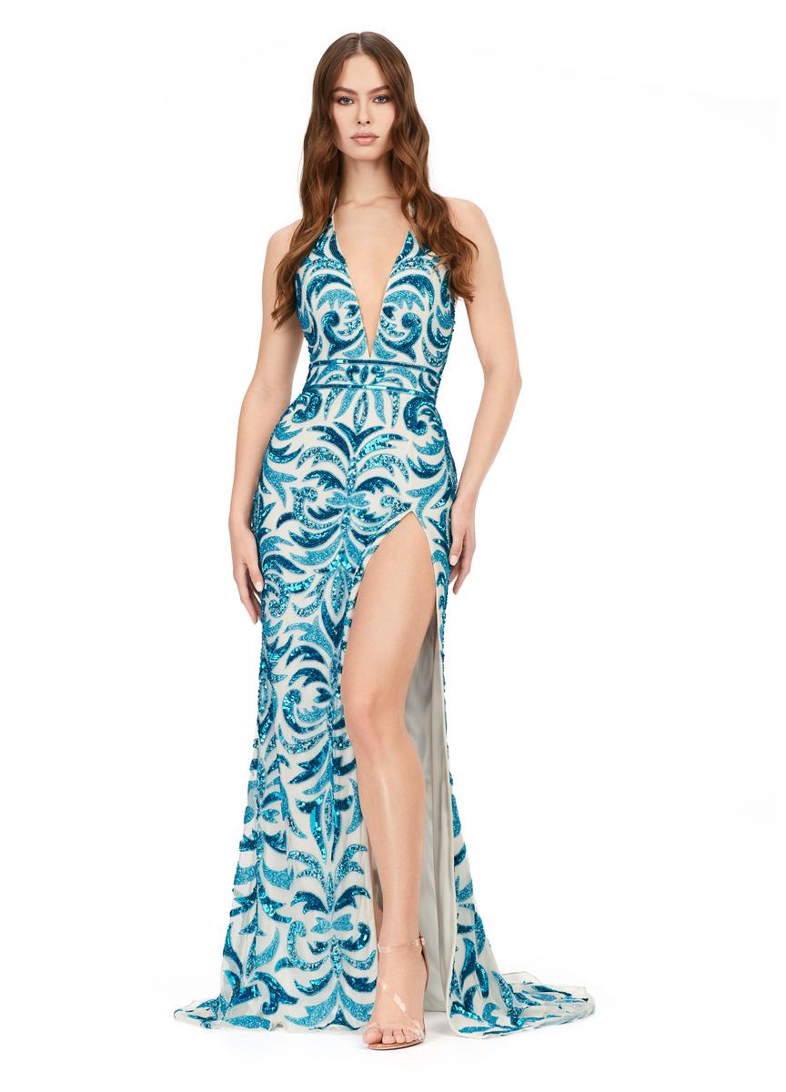 ASHLEYlauren 11283 – Turquoise/Ivory