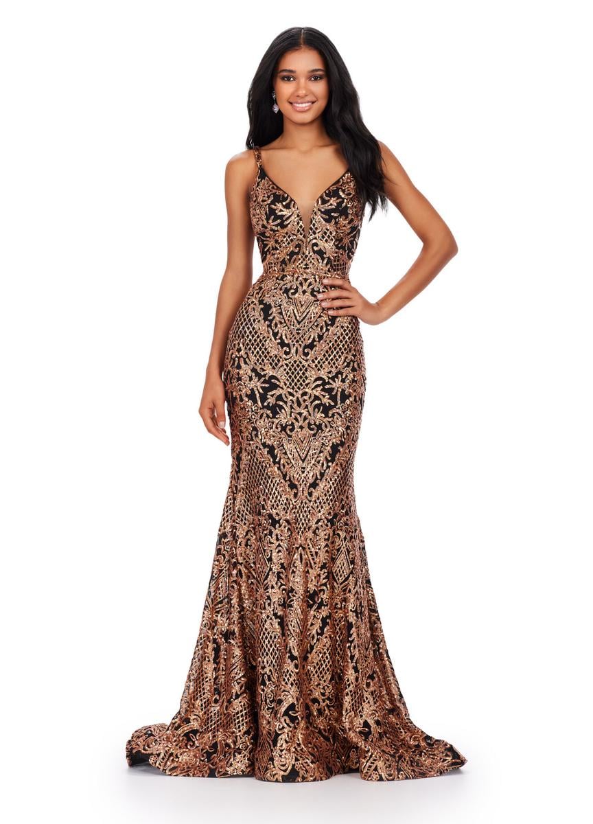 ASHLEYlauren 11466 – Bronze/Black
