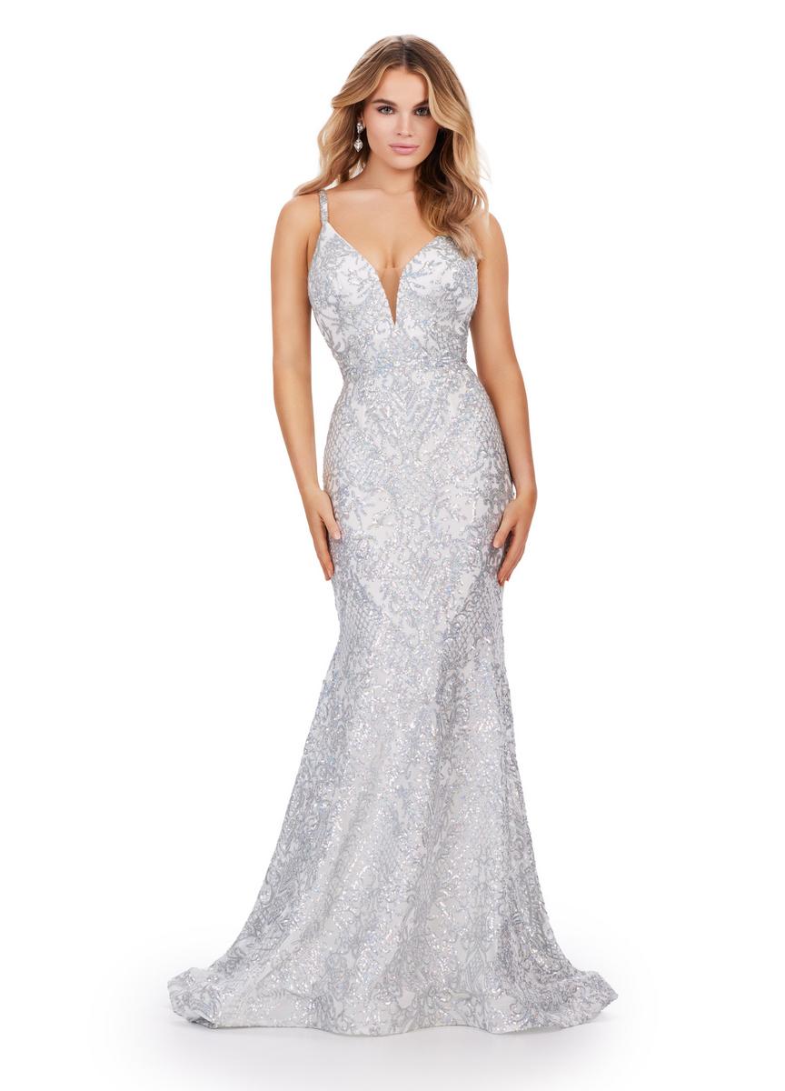 ASHLEYlauren 11466 – Silver/Ivory