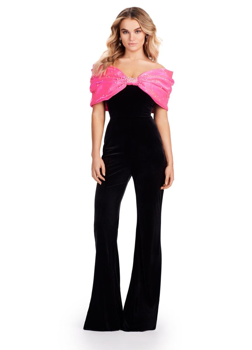 ASHLEYlauren 11535 – Black/Hot Pink