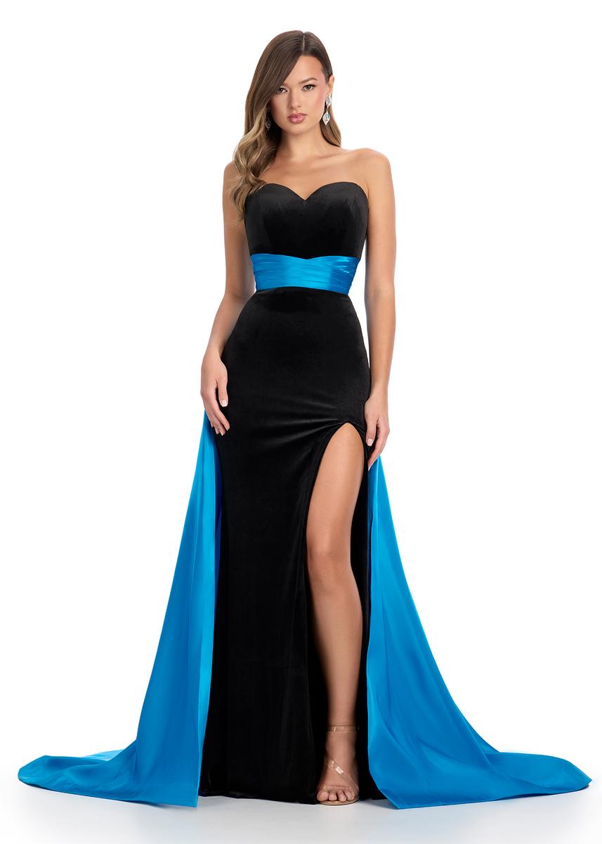 ASHLEYlauren 11857 – Black/Peacock