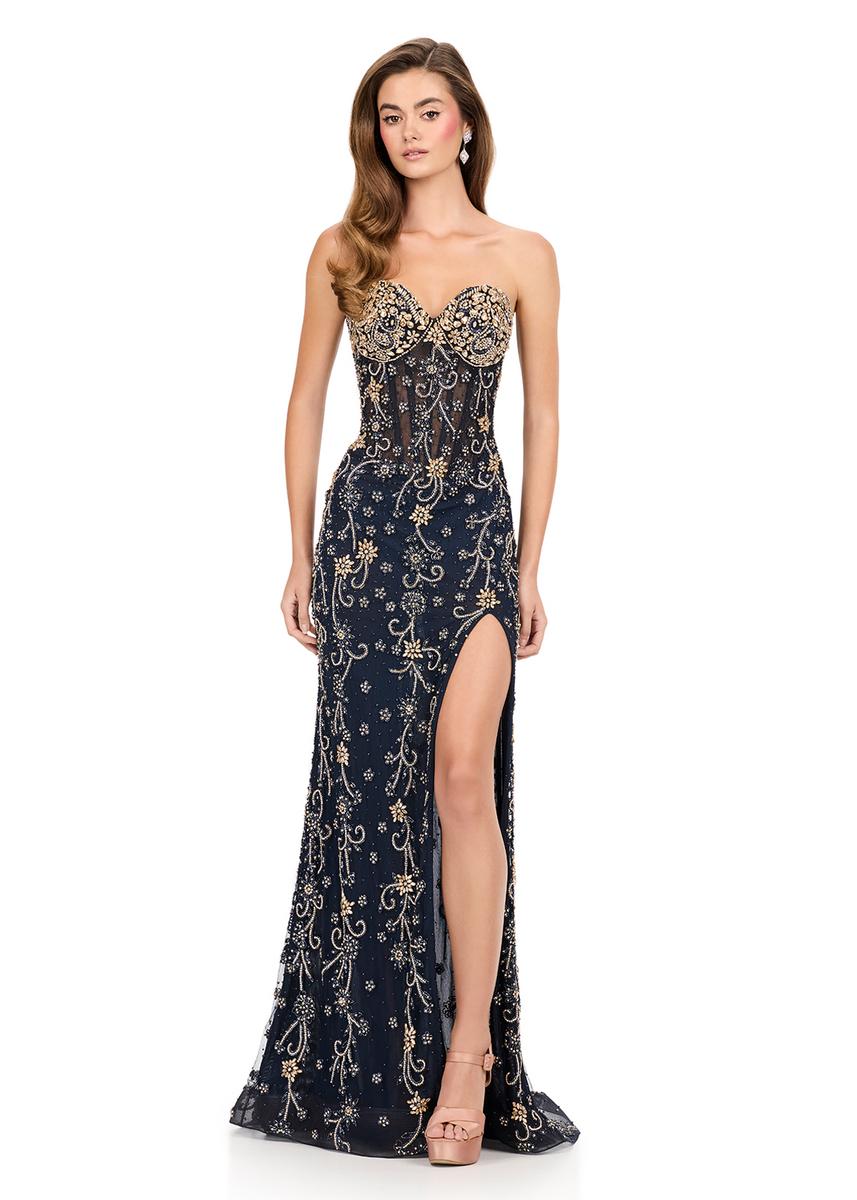 ASHLEYlauren 12272 – Gold/Navy