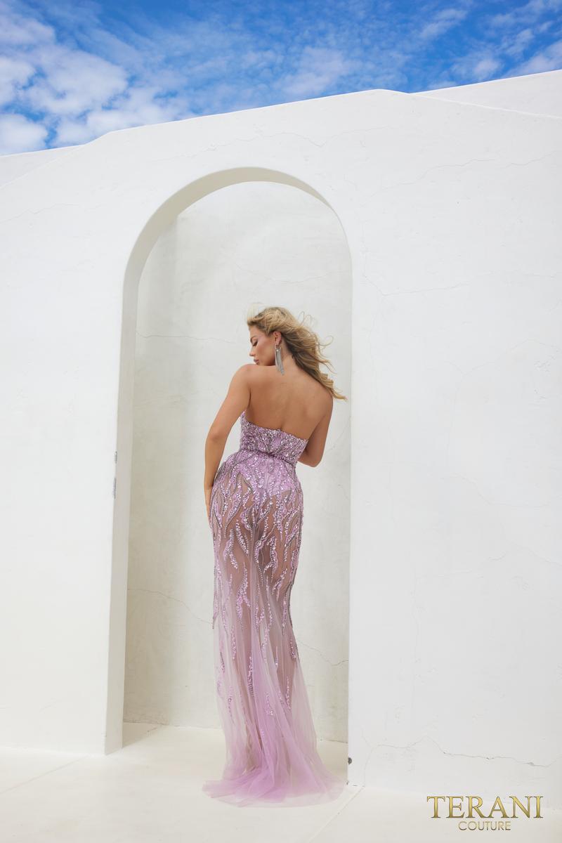 Terani Couture 241P2168 – Lilac Silver