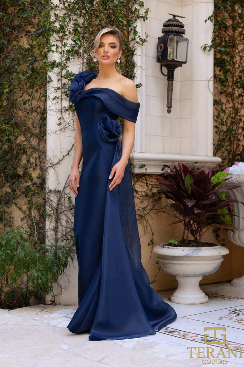 Terani Couture 242M3342 – Navy