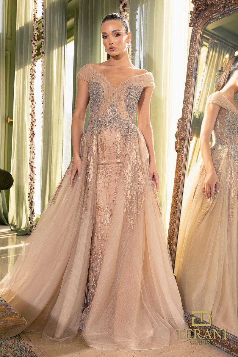 Terani Couture 242M3347 – Taupe