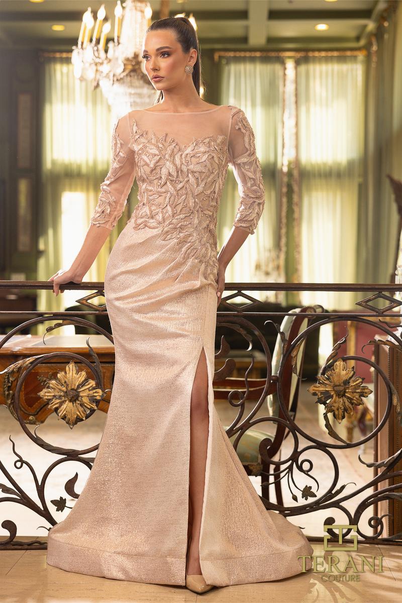 Terani Couture 242M3374 – Rose Gold