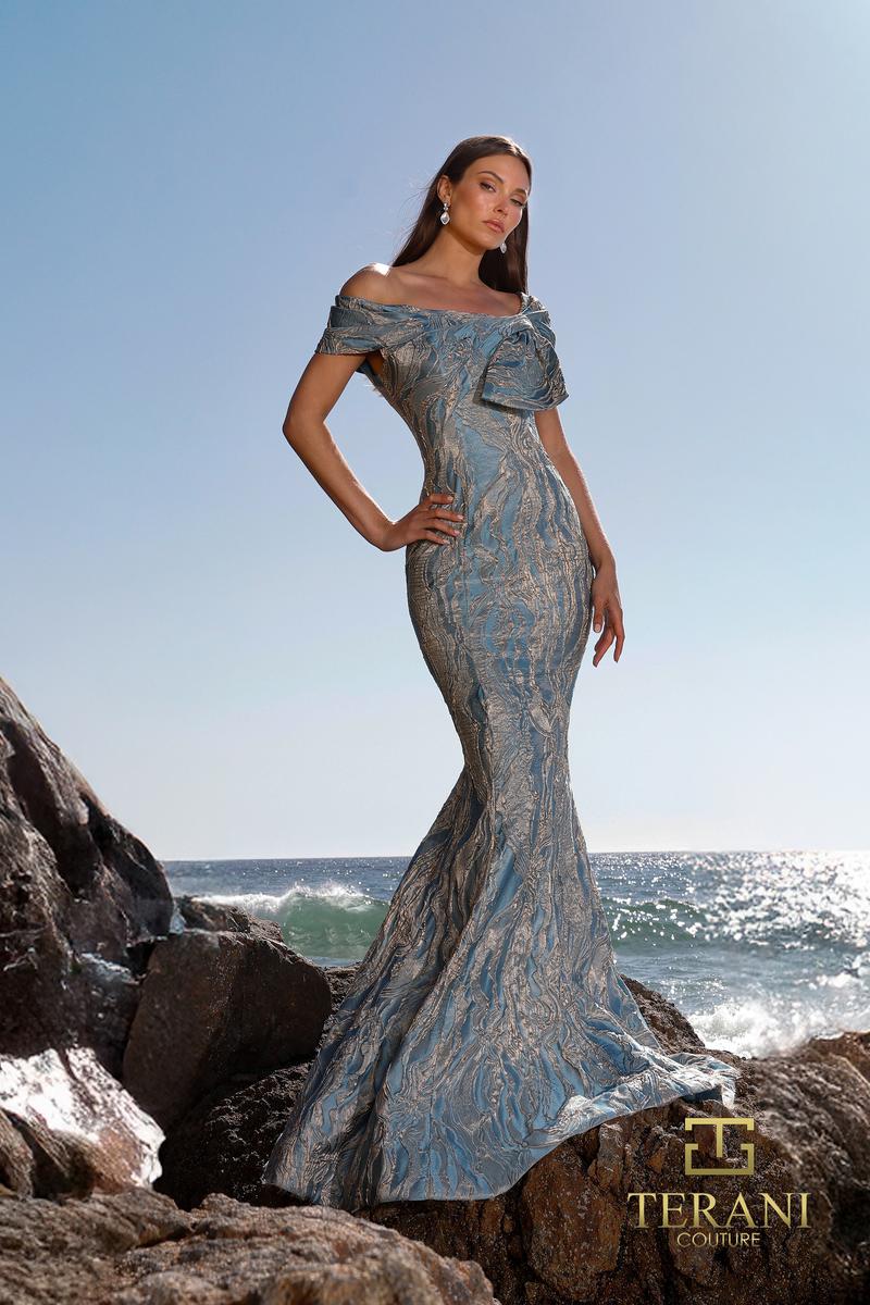 Terani Couture 252M5520 – Denim