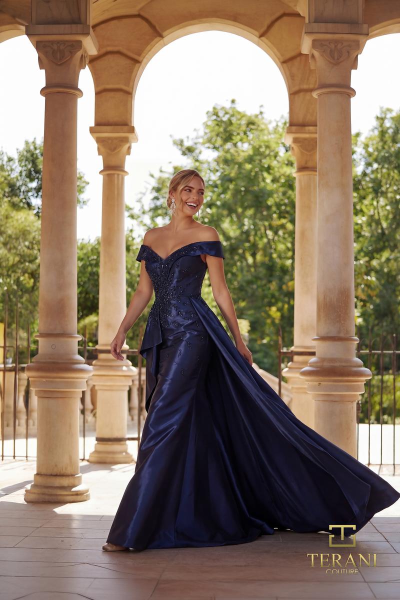 Terani Couture 261M6423 – Navy