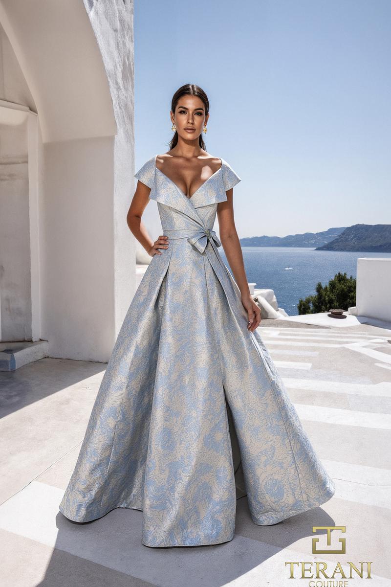 Terani Couture 261M6443 – Blue Stone