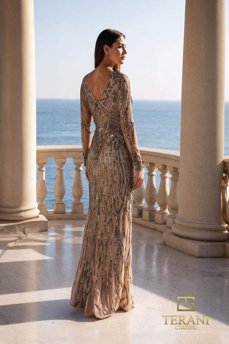Terani Couture 261M6727 – Champagne Silver