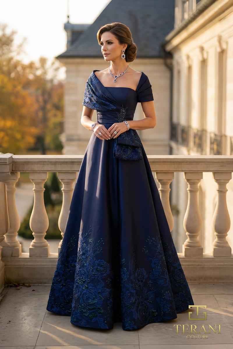 Terani Couture 262M7323 – Navy