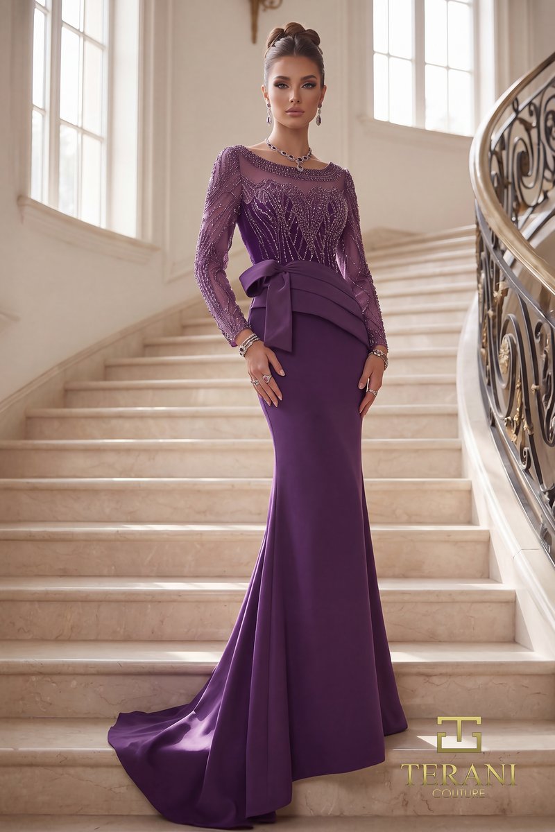 Terani Couture 262M7293 – Plum