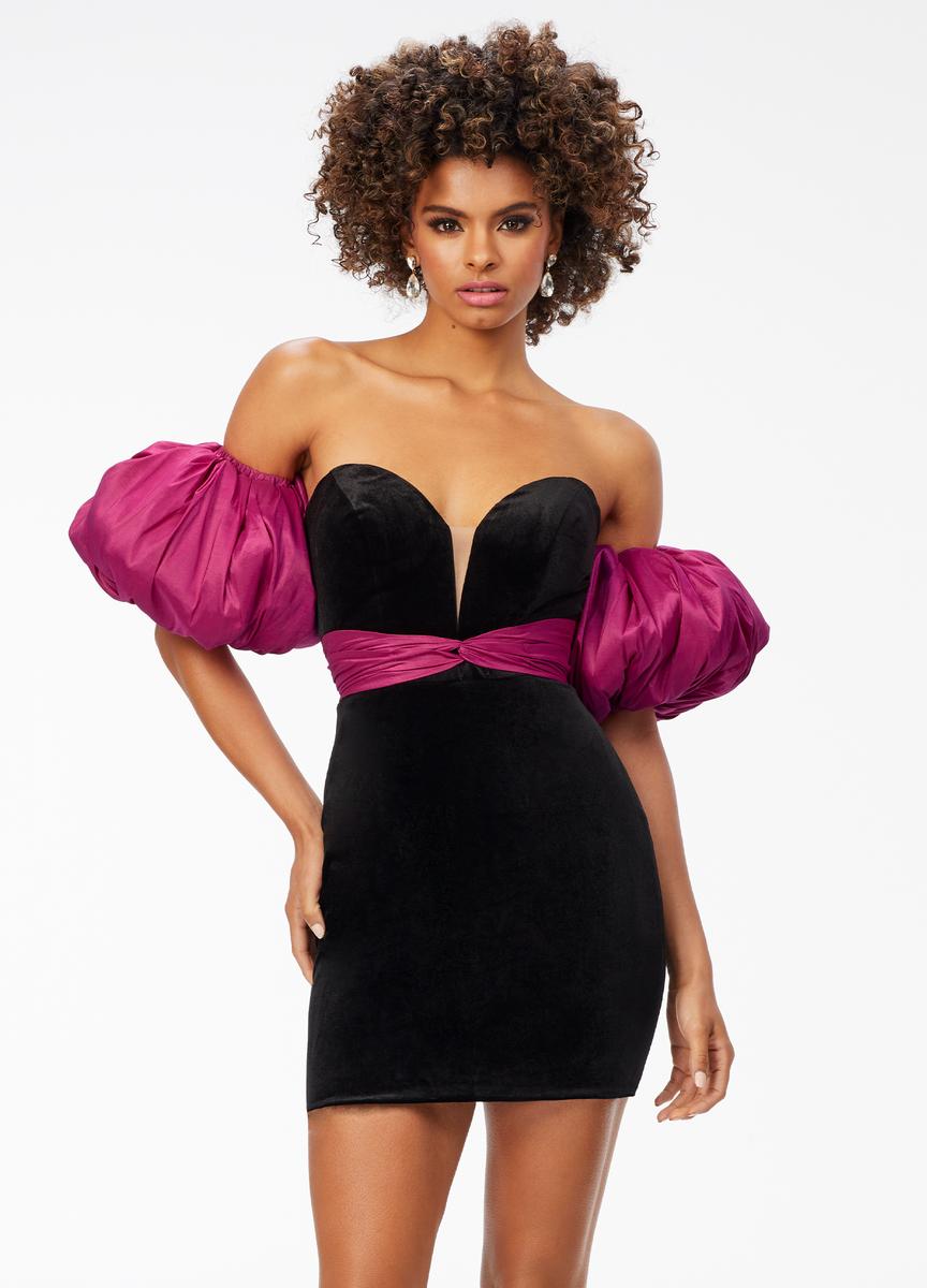 ASHLEYlauren 4559 – Black/Raspberry