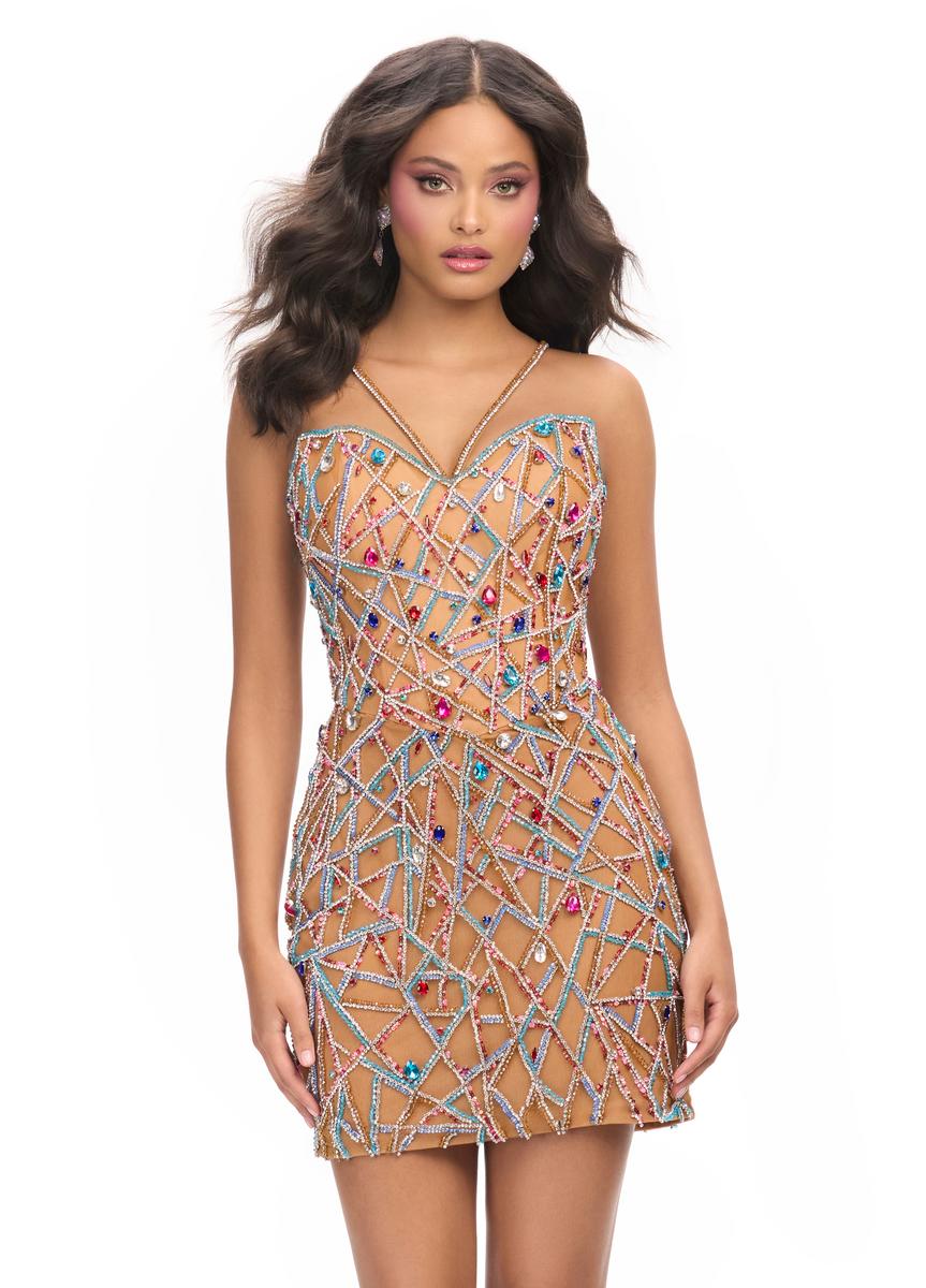 ASHLEYlauren 4755 – Multi/Dark Nude