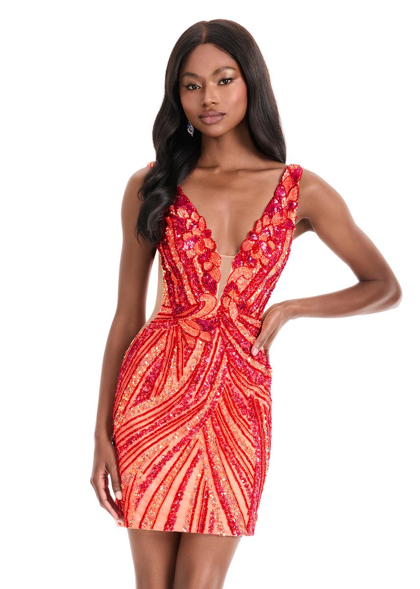 ASHLEYlauren 4893 – Red/Coral