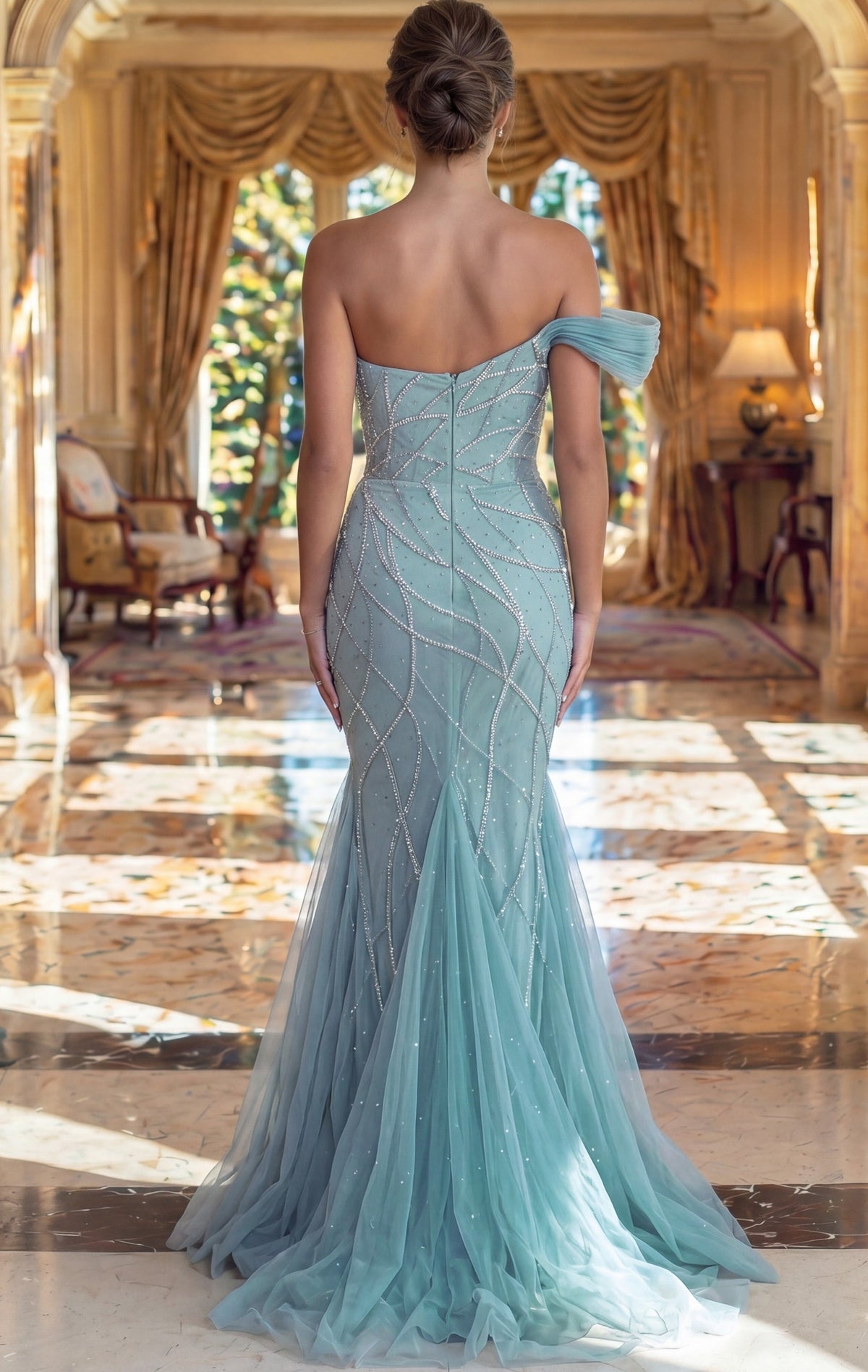 Jovani 50206 – Jovani 50206 in Light Blue