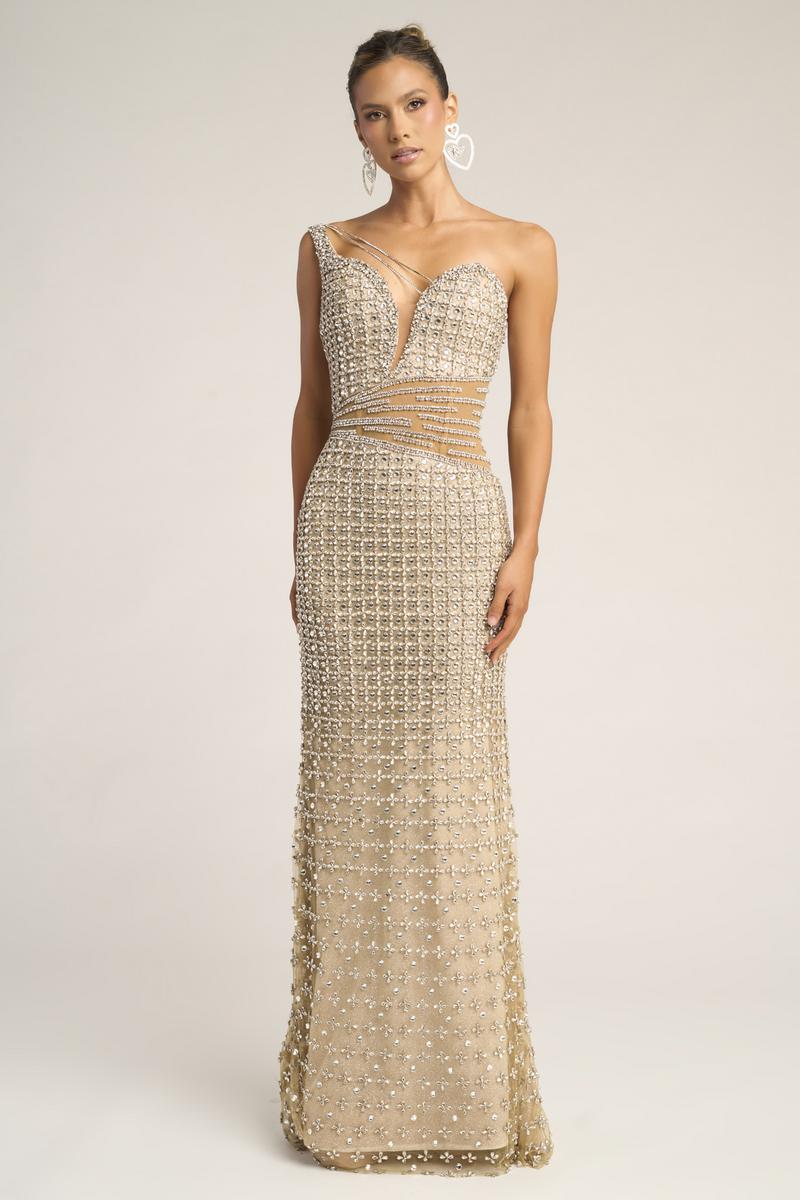 Portia and Scarlett Couture PS26434C – Nude/Silver