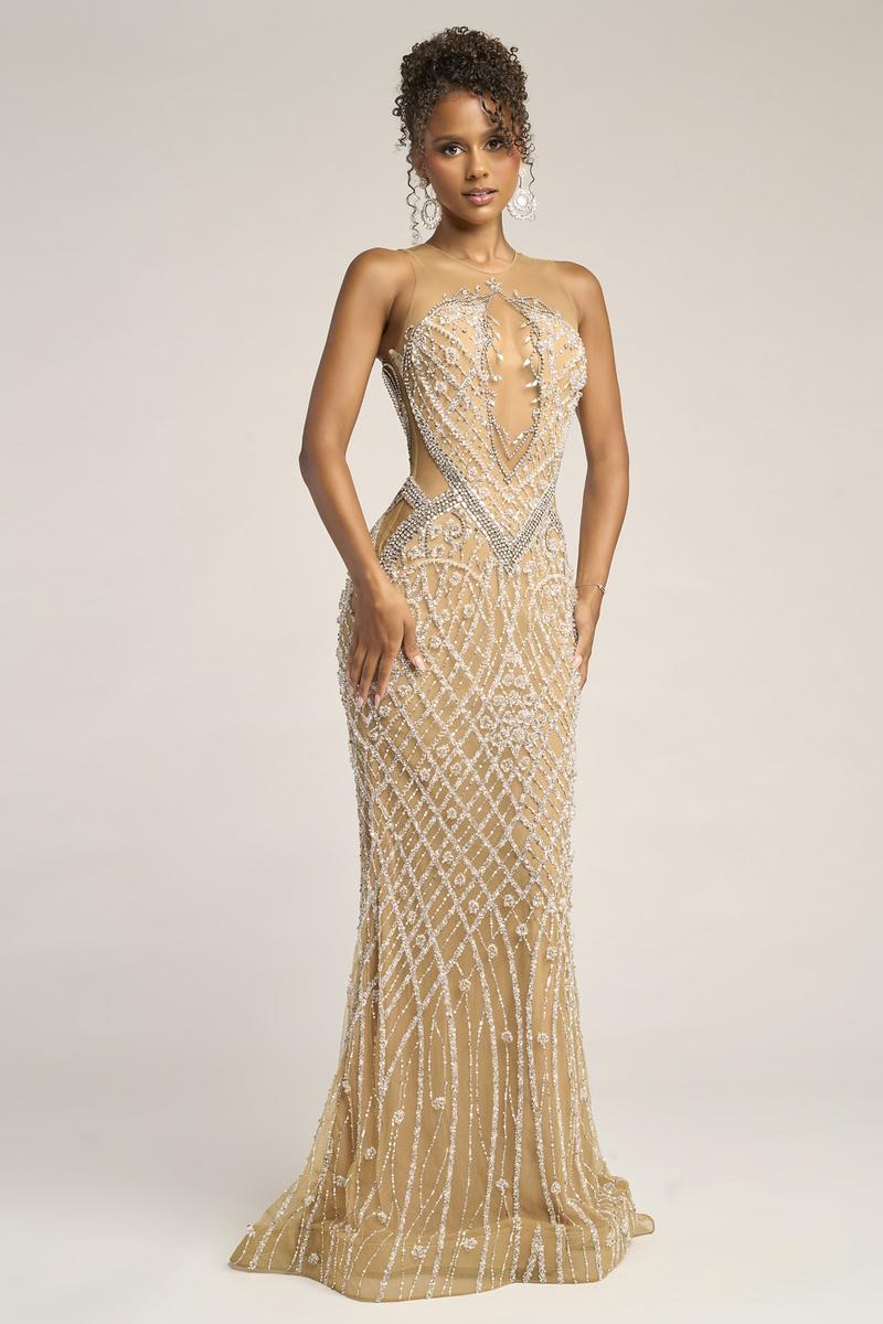 Portia and Scarlett Couture PS26454C – Nude/Silver