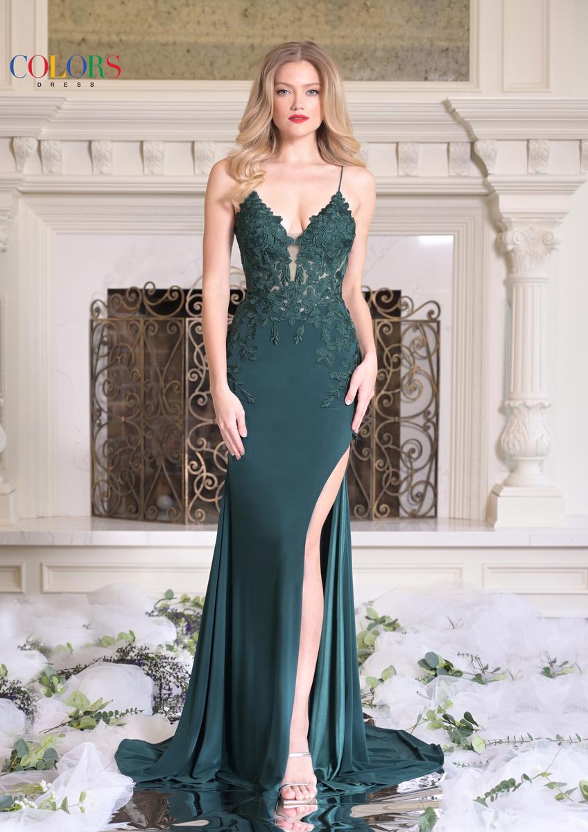 Colors Dress G1086 – Deep Green